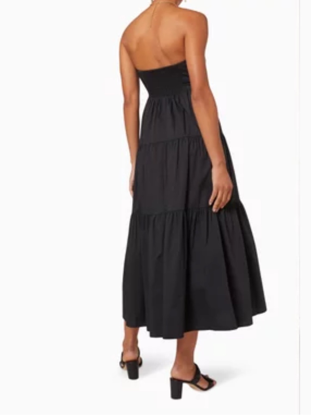 STAUD Elroy Midi Dress in Cotton Poplin - Picture 3 of 11